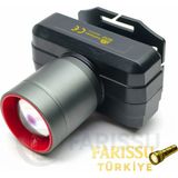 farissu Gold Kama GK707 30W 3000 Lümen LED Kafa Feneri – Type-C Şarjlı, 3 Modlu - 1 adet - Gri