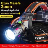 farissu Gold Orion OR-810 25W Şarjlı Kafa Feneri | 1800 Lümen | 1 Km Aydınlatma | 4 Adet Yedek 18650 Pil - 1 ADET - Siyah