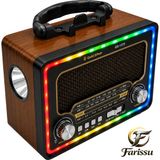 farissu Gold Silver GS-1375 Nostaljik Radyo - Bluetoothlu, Güneş Panelli, Şarjlı Fenerli Taşınabilir Hoparlör