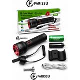 farissu Gold Silver GS-15750 50W 4000 Lümen Profesyonel Şarj Edilebilir Zoomlu Tüfek ve El Feneri Seti (6000 Mah) - 40 W