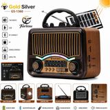 farissu GS-1360 Nostaljik Tasarım Bluetooth Hoparlörlü Güneş Enerjili Şarjlı Fm/am/sw Radyo