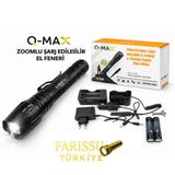 farissu Profesyonel 20W 3000 Lümen Zoomlu Şarj Edilebilir El ve Tüfek Feneri Seti - 3000 Metre Menzilli