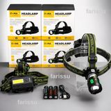 farissu PS-T2210 Süper Parlak 35W 3500 Lümen Şarj Edilebilir Kafa Lambası - Teleskobik Zoomlu Avcı Feneri - 1 ADET