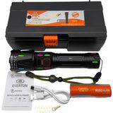 farissu RT-063 B 60W 6000 Lümen Ultra Güçlü Beyaz Lazer LED El Feneri - 2 Km Menzilli & Powerbank Özellikli - 1 ADET - Siyah