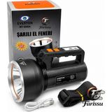 farissu RT-698A 50W 5000 Lümen Şarjlı El Feneri & Projektör | 2000M Uzun Menzil | Powerbank Özellikli