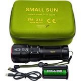 farissu Small Sun SM-313 Profesyonel Şarjlı El Feneri - 5000 Lümen - Powerbank Özellikli - 1.5 Km Menzil - 1 ADET - Siyah
