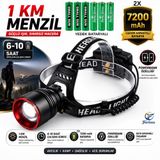 farissu Small Sun SM-F786T 30W 3000 Lümen Zoomlu Sensörlü Şarjlı Kafa Feneri (Yedek Bataryalı)