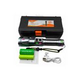 farissu Ultra Güçlü Beyaz Lazer LED El Feneri - 2 Km Menzilli & Powerbank Özellikli (Çift Pil Setli)