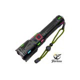 farissu Ultra Güçlü Beyaz Lazer LED El Feneri - 2 Km Menzilli & Powerbank Özellikli (Çift Pil Setli)