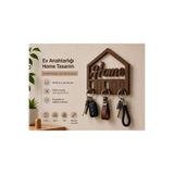 farist Ev Anahtarlığı – Home Tasarımli şik ve modern plastik malzeme 11 × 11 cm