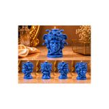 farist Medusa Figürlü Mumluk - Mitolojik Tasarım Dekoratif Mum Tutucu plastik 12*12cm