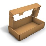 Fark Kutu 29X15,2X5,8 cm Testliner Pencereli Ondüle Kargo ve E-Ticaret Gönderi Kutusu - Kraft - belirtilmemiş