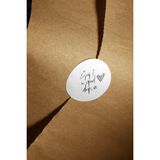 Fark Kutu Enjoy It In Good Days Yuvarlak Dekoratif Etiket Sticker 4 cm – 108 Adet - Beyaz - Siyah
