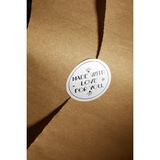 Fark Kutu Made With Love For You Yuvarlak Dekoratif Etiket Sticker 4 cm – 108 Adet - Beyaz - Siyah