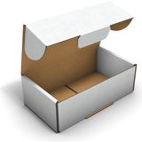 Fark Kutu Ondüle 17,5x9,5x5,5 cm Beyaz E-Ticaret Kargo Gönderi Kutusu 25 adet