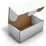 Fark Kutu Ondüle 18,5X10,5X7,5 cm Beyaz E-Ticaret Kargo Gönderi Kutusu - 100 Adet