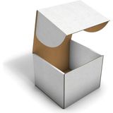 Fark Kutu Ondüle 18,8X17,3X14,3 cm E-Ticaret Kargo Gönderi Kutusu - Beyaz - 100 Adet