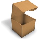 Fark Kutu Ondüle 18,8X17,3X14,3 cm Testliner E-Ticaret Kargo Gönderi Kutusu - Kraft - 100 Adet