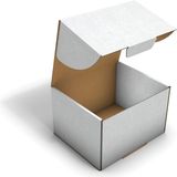 Fark Kutu Ondüle 21,8X17,8X13,5 cm E-Ticaret Kargo Gönderi Kutusu - Beyaz - 25 Adet