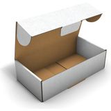 Fark Kutu Ondüle 24,5X12,5X6,5 cm Beyaz E-Ticaret Kargo Gönderi Kutusu 25 adet