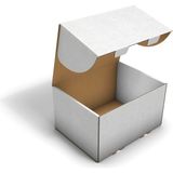 Fark Kutu Ondüle 25,5X19X14 cm E-Ticaret Kargo Gönderi Kutusu - Beyaz - 25 Adet