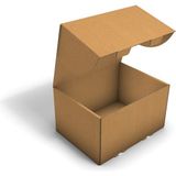 Fark Kutu Ondüle 25,5X19X14 cm E-Ticaret Kargo Gönderi Kutusu - Kraft - 100 Adet