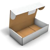 Fark Kutu Ondüle 25X15X6 cm Testliner E-Ticaret Kargo Gönderi Kutusu - Beyaz - 25 Adet