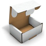 Fark Kutu Ondüle 9x6,5x3,8 cm Beyaz E-Ticaret Kargo Gönderi Kutusu 25 adet