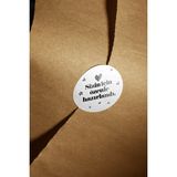 Fark Kutu Sizin Için Özenle Hazırlandı Yuvarlak Dekoratif Etiket Sticker 4 cm – 108 Adet - Beyaz - Siyah