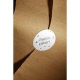 Fark Kutu Tadını Çıkar Yuvarlak Dekoratif Etiket Sticker 4 cm – 108 Adet - Beyaz - Siyah
