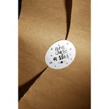 Fark Kutu You Are A Star Yuvarlak Dekoratif Etiket Sticker 4 cm – 108 Adet - Beyaz - Siyah