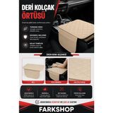 Fark Shop Citroen C-Elysee Ile Uyumlu Özel Krem Deri Krem Dikiş Kolçak Örtüsü