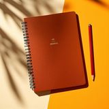 Fark Tanıtım 4 Aylık Hedef Egzersiz Planlayıcı Defter, A5 Spiralli, 132 Sayfa, Suni Deri Kapak | Journal (Turuncu - Standart