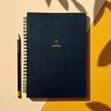 Fark Tanıtım 4 Aylık Hedef ve Egzersiz Planlayıcı Defter, A5 Spiralli, 132 Sayfa, Suni Deri Kapak | Fit Journal (Lacivert)