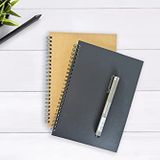 Fark Tanıtım A5 15x21 cm 60 Yaprak 90 gr Ivory Kağıt Siyah ve Kraft Kapaklar Kareli 2'li Kareli Defter