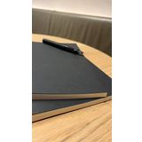 Fark Tanıtım Amerikan Ciltli A5 Çizgisiz 64 Yaprak 90 gr Ivory Kağıt Siyah Kapak Defter