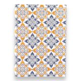 Fark Tanıtım Amerikan Ciltli A5 Kareli 64 Yaprak 90 gr Ivory Kağıt Mediterranean Pattern Kapak Tasarımı Defter