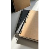 Fark Tanıtım B5 17.6x25 cm Siyah Kapaklı Çizgili Spiralli Defter