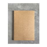 Fark Tanıtım Çizgili Spiralli Defter, A4 Boyut (21X29,7 CM), 60 Yaprak (120 SAYFA), Kahverengi Kapak