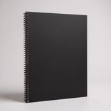 Fark Tanıtım Çizgili Spiralli Not Defteri, A4 Boyut (21x29,7 cm), 60 Yaprak, 90gr. Ivory Kağıt, Ofis İçin İdeal (Siyah Kapak)
