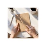 Fark Tanıtım Çizgisiz Spiralli Defter, A4 Boyut (21X29,7 CM), 120 Yaprak (240 SAYFA), Kraft Mukavva Kapak