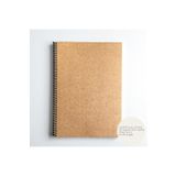 Fark Tanıtım Çizgisiz Spiralli Defter, A4 Boyut (21X29,7 CM), 60 Yaprak (120 SAYFA), Kahverengi Kapak