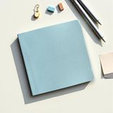 Fark Tanıtım Defter, Noktalı Not Defteri – PU Deri Not Defteri – 16,5x16,5 cm, 96 Yaprak (192 Sayfa), 90 gr Ivory Kağıt, Esnek Kapak, Ofis ve Kırtasiye (Buz Mavi)
