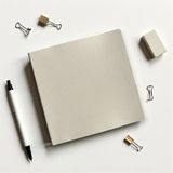 Fark Tanıtım Defter, Noktalı Not Defteri – PU Deri Not Defteri – 16,5x16,5 cm, 96 Yaprak (192 Sayfa), 90 gr Ivory Kağıt, Esnek Kapak, Ofis ve Kırtasiye (Kırık Beyaz)