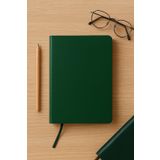 Fark Tanıtım Fark Tanıtım Çizgisiz Not Defteri, Yeşil Deri Kapaklı Defter, 128 Yaprak A5 Defter, Ofis ve Kırtasiye (14cm x 21 cm) (Yeşil Kapak)