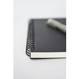 Fark Tanıtım Kareli A5 15x21 cm 60 Yaprak 90 gr Ivory Kağıt Siyah Kapak Spiralli Defter
