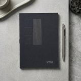 Fark Tanıtım | Paperto. A5 Tarihsiz Yıllık Planlayıcı (14,8 x 21 cm) - 180° Açılabilir, Sırtı Dikişli,%100 El İşçiliği, 136 Yaprak (272 Sayfa), 110 gr Ivory Kağıt (Siyah Kapak, İngilizce)