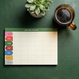 Fark Tanıtım | Paperto. Tarihsiz A4 Aylık Masa Planlayıcı – 80 Yaprak | 110gr. Ivory | Minimal Tasarım | Ofis & Ev İçin Aylık Takip (İngilizce)