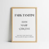 Fark Tanıtım Premium Masif Çam Çerçeve - 3mm MDF Arkalık - 500 Mikron Kırılmaz Şeffaf PVC Ön Koruma - Şık ve Dayanıklı Duvar Ahşap Çerçevesi (Ham, 33cm x 48cm)