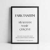 Fark Tanıtım Premium Masif Çam Çerçeve - 3mm MDF Arkalık - 500 Mikron Kırılmaz Şeffaf PVC Ön Koruma - Şık ve Dayanıklı Duvar Ahşap Çerçevesi (Siyah, 15cm x 21cm)